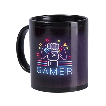 Caneca de Porcelana Preta Personalizada